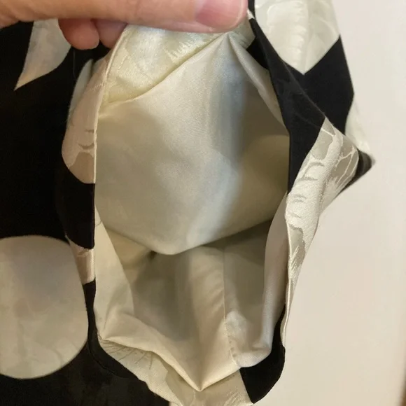 Flora Kung Large Polka Dot Black and White 2pc Peplum Floral Midi Ensemble Retro - Picture 7 of 16